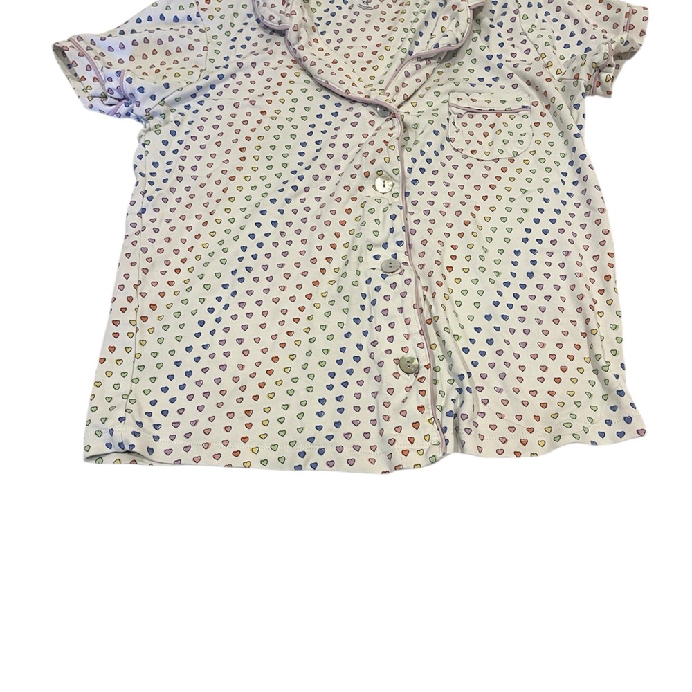 Heart Pattern Button-Up Shirt - image 1